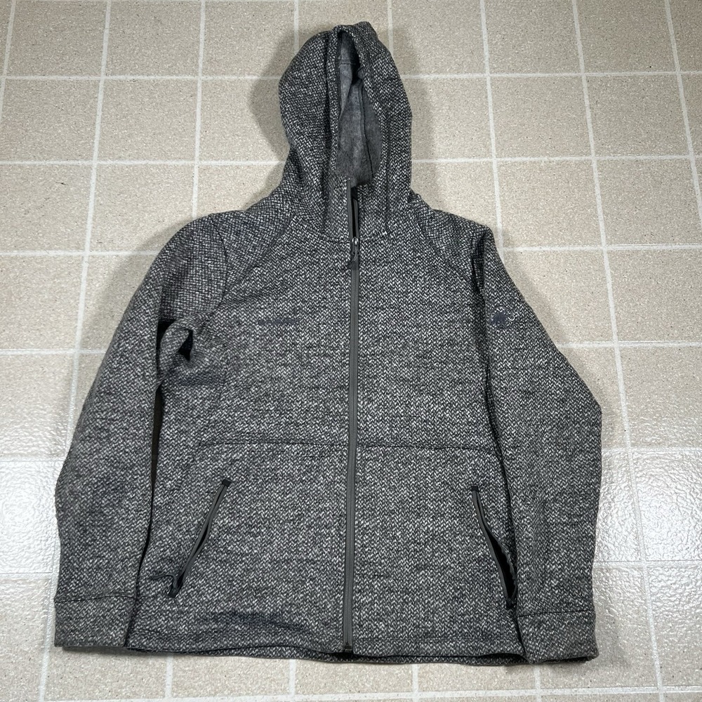 Mammut Gray Fleece Lined Kachemak Full Zip Hooded Jacket Women Size XL Pockets